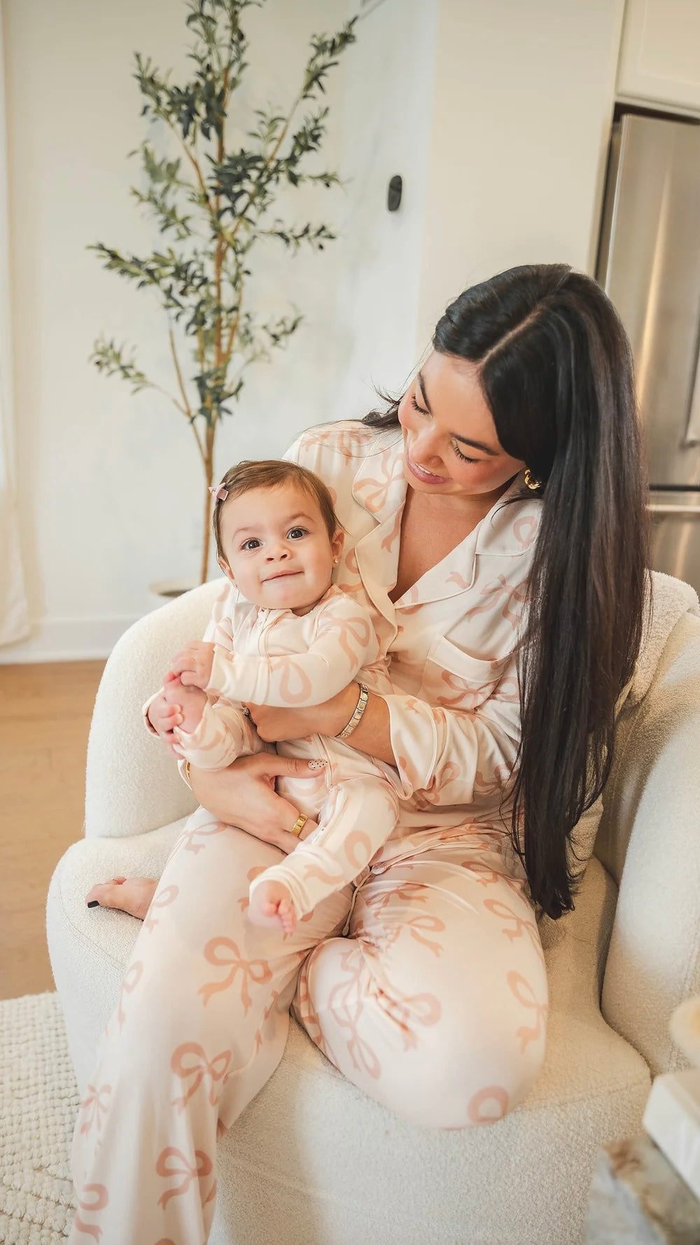 Rosè Ribbons Baby Pajamas