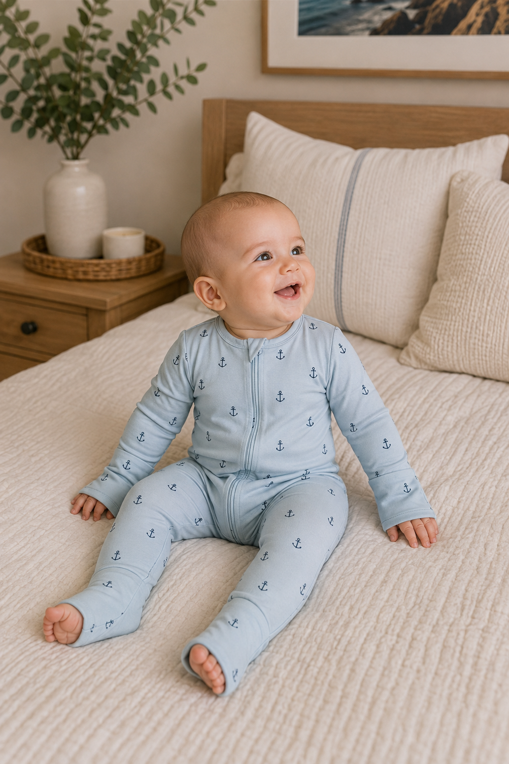 Anchored in Love Baby Convertible Pajamas
