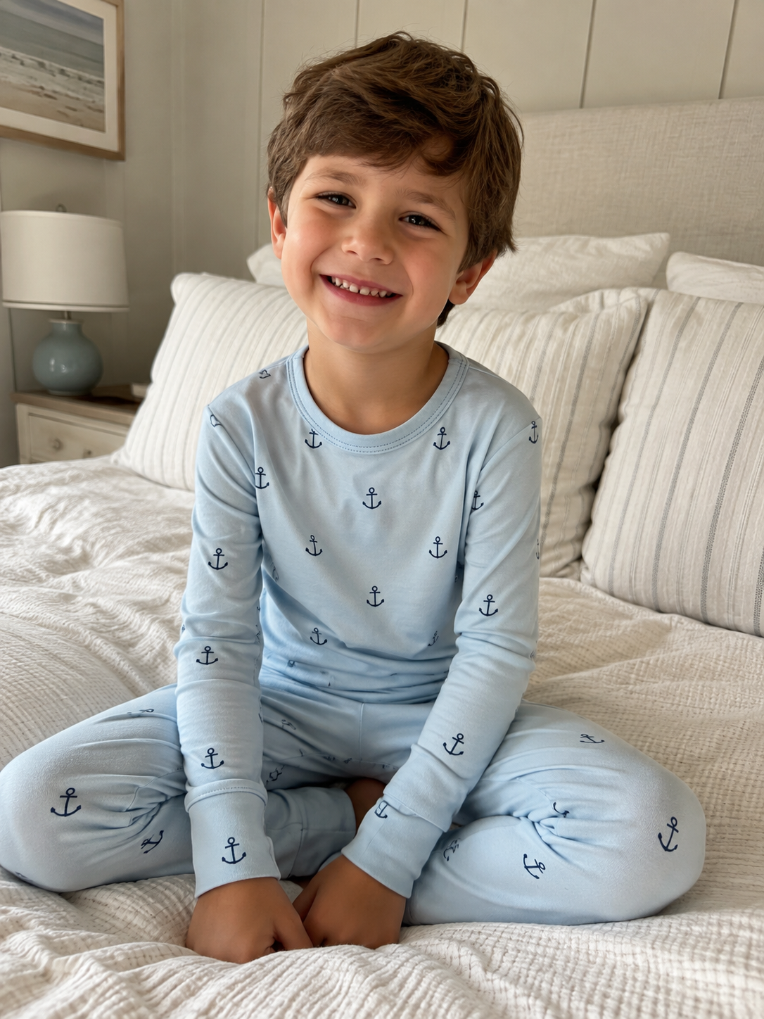 Anchored In Love Two Piece Pajama Set