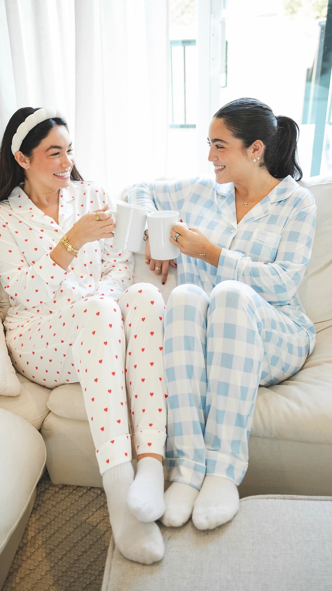 Lovers Grid Women's Pajama Set