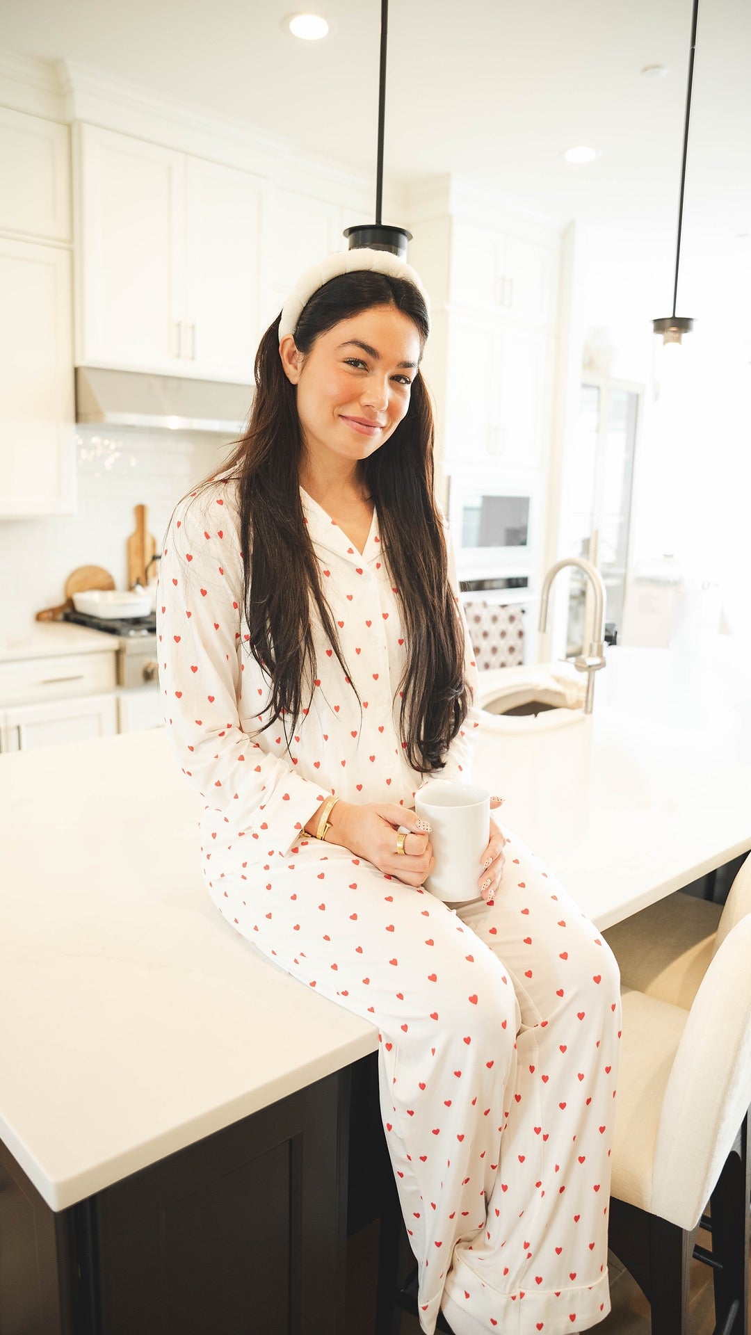 Lovers Grid Women's Pajama Set