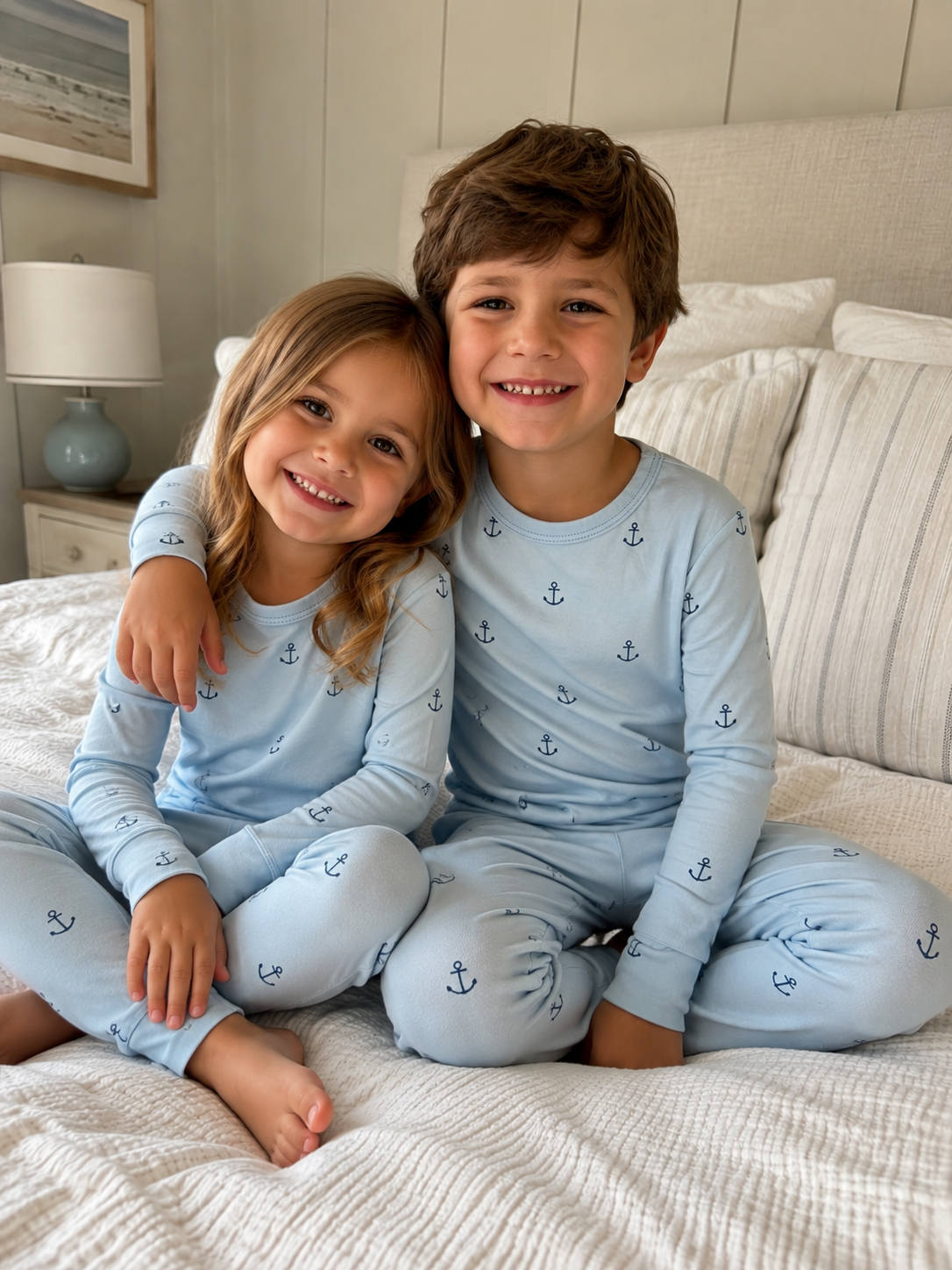Anchored In Love Two Piece Pajama Set