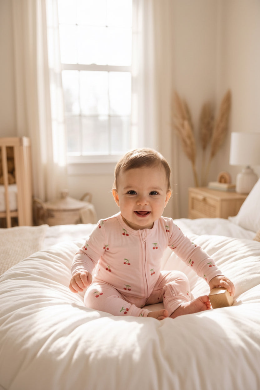 Cherry Kisses Baby Convertible Pajamas